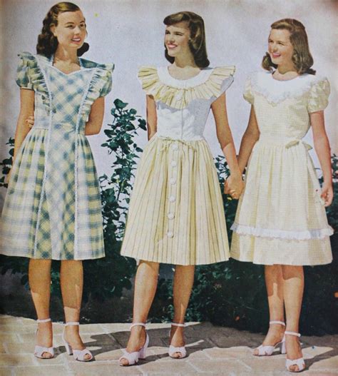 1940 teenage fashion|More.